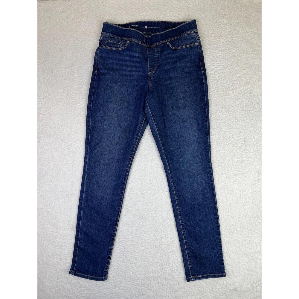 Levis Jegging Jeans Womens 8 Blue‎ Dark Wash Mid Rise Pull On Stretch Denim